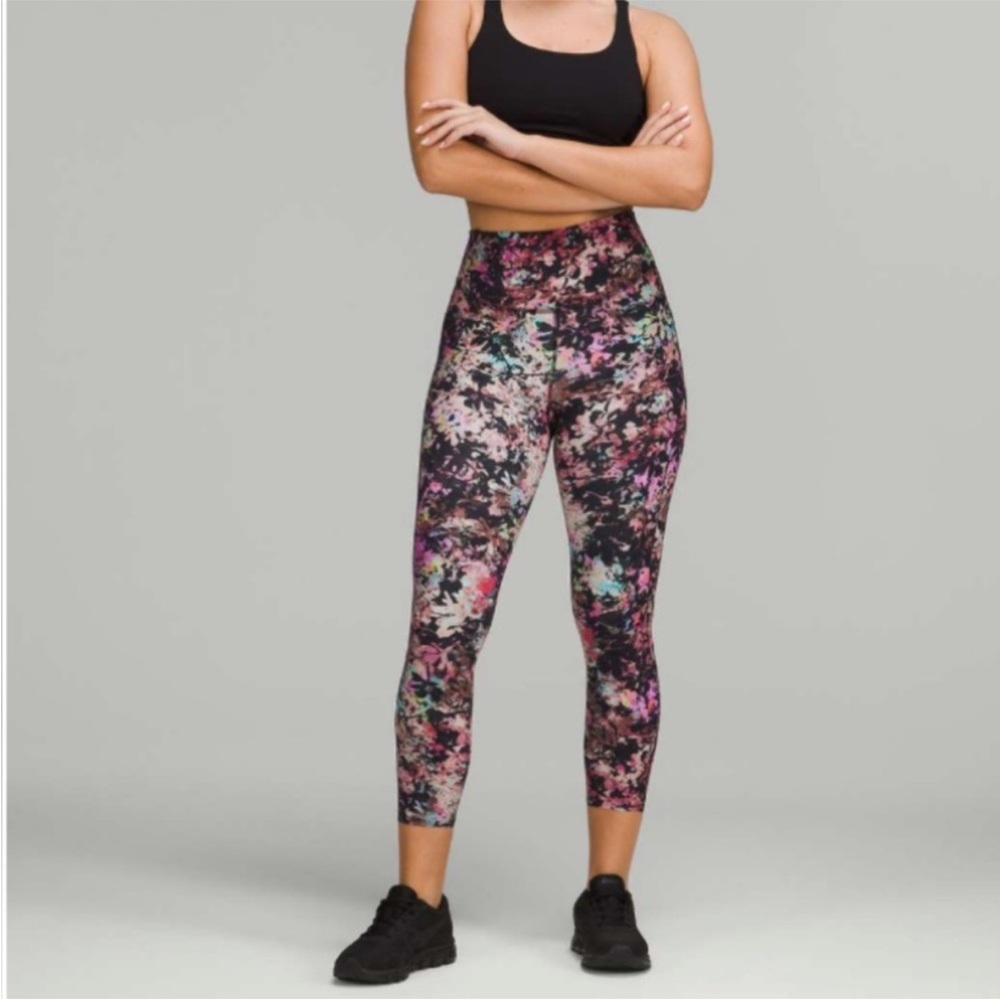 lululemon athletica Multi-Color Floral Tie-Dye High-Rise Leggings